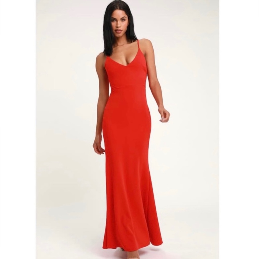 Lulu’s Red Infinite Glory Prom Dress